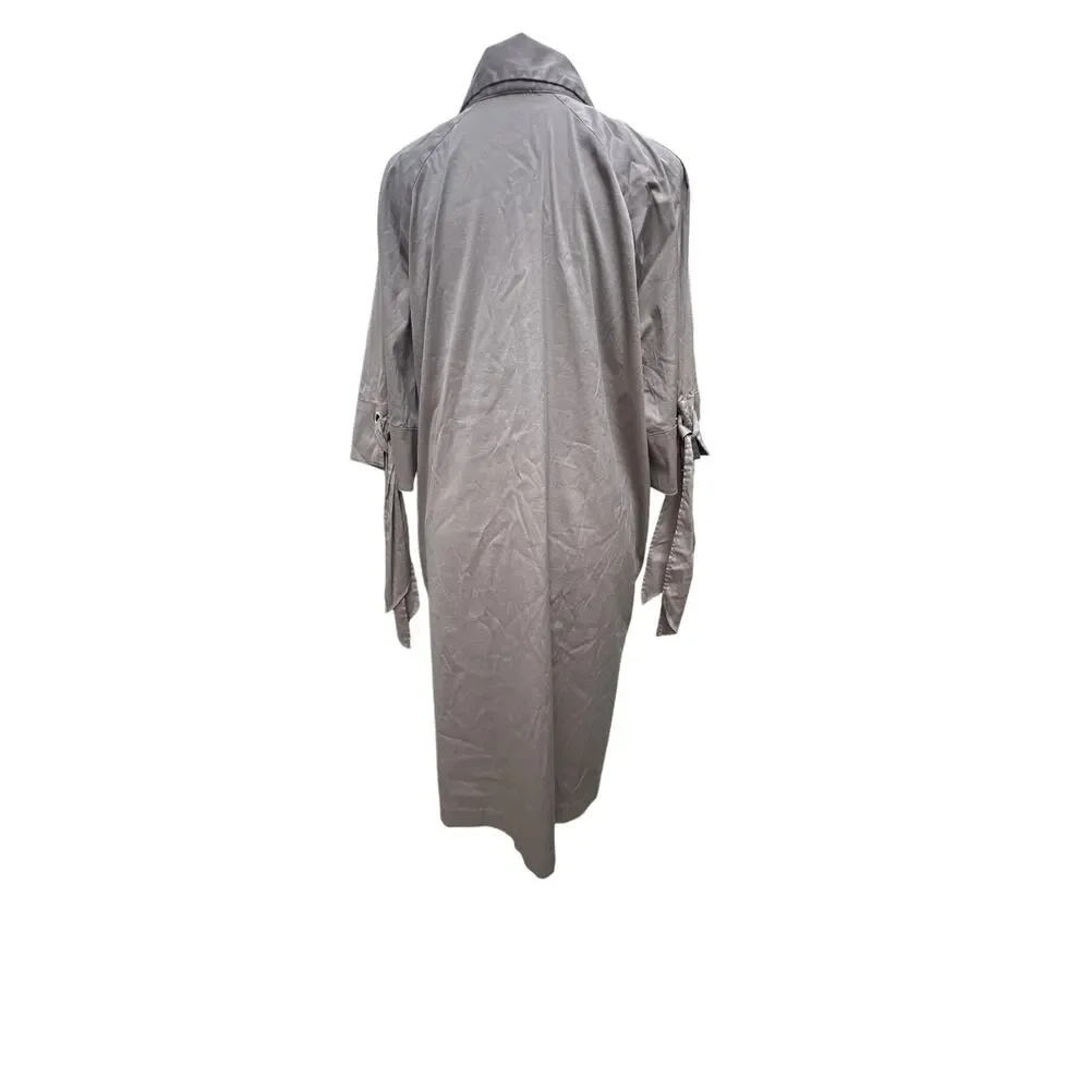 Chico’s Military Style Summer Dress Size 3 16/18 Plus Green Shirt Dress - Picture 2 of 6